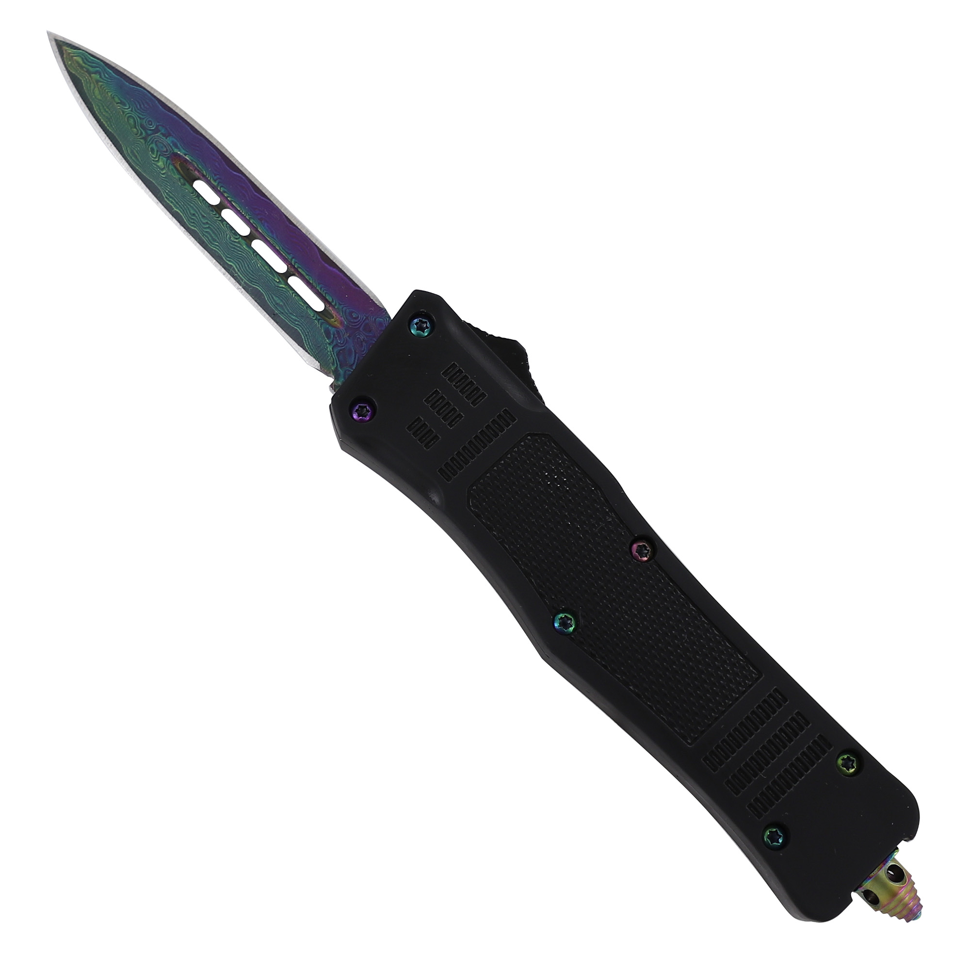 Femme Fatale Miniature Damascus Steel Automatic Out the Front Knife