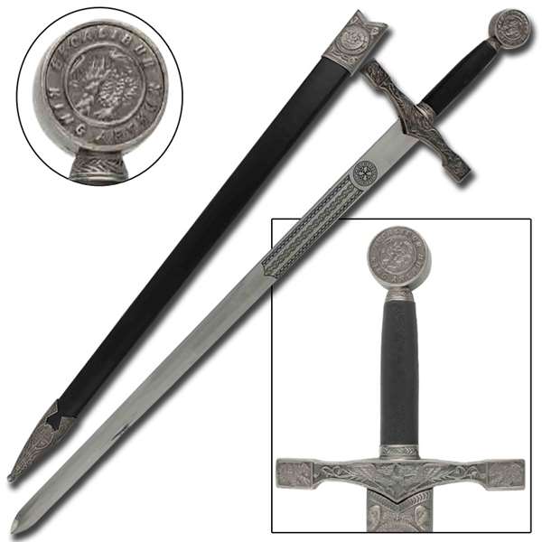 King Arthur Excalibur Replica Longsword - Silver