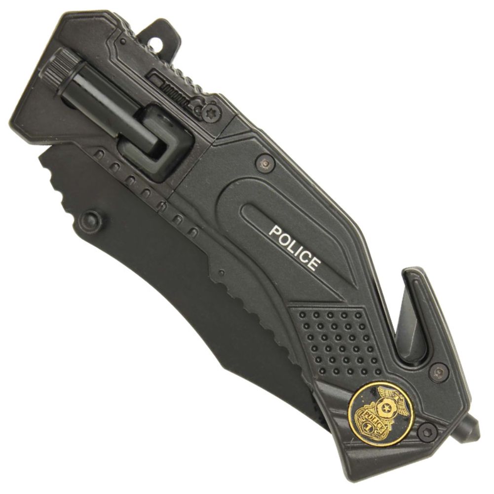 Spring Assist LED Tactical Rescue Knife Police