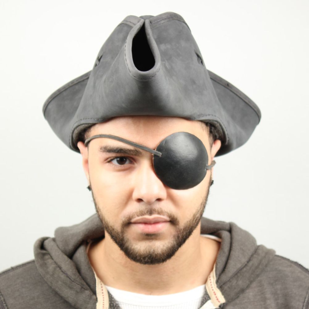 Pirate Of The Caribbean Black LEATHER Eye Patch