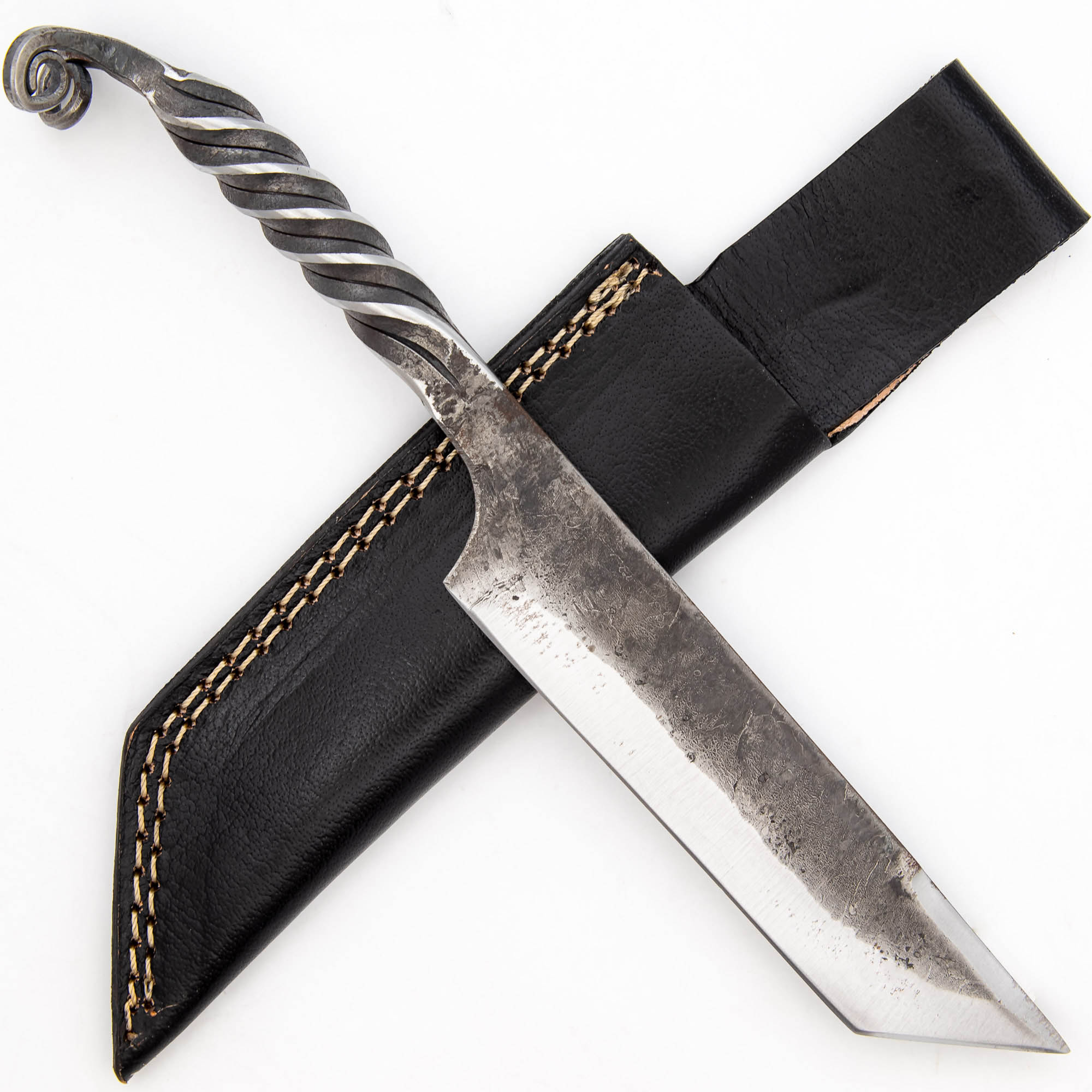 Steady Footing Tanto Full Tang Outdoor Railroad Spike KNIFE