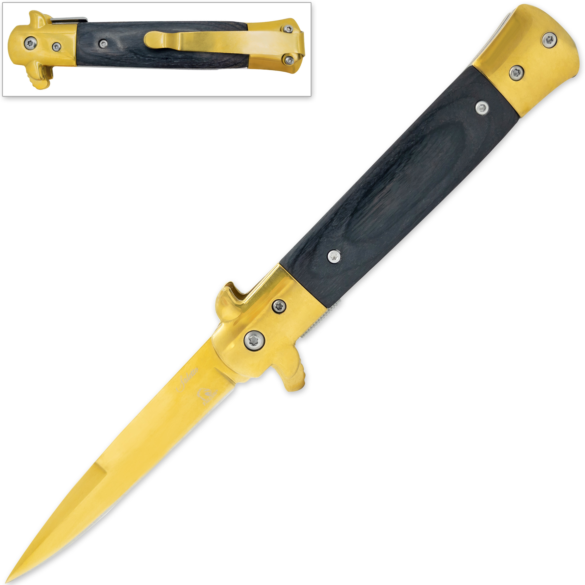 Falcon ? Perfect Weapon Spring Assisted Stiletto Folding Pocket KNIFE