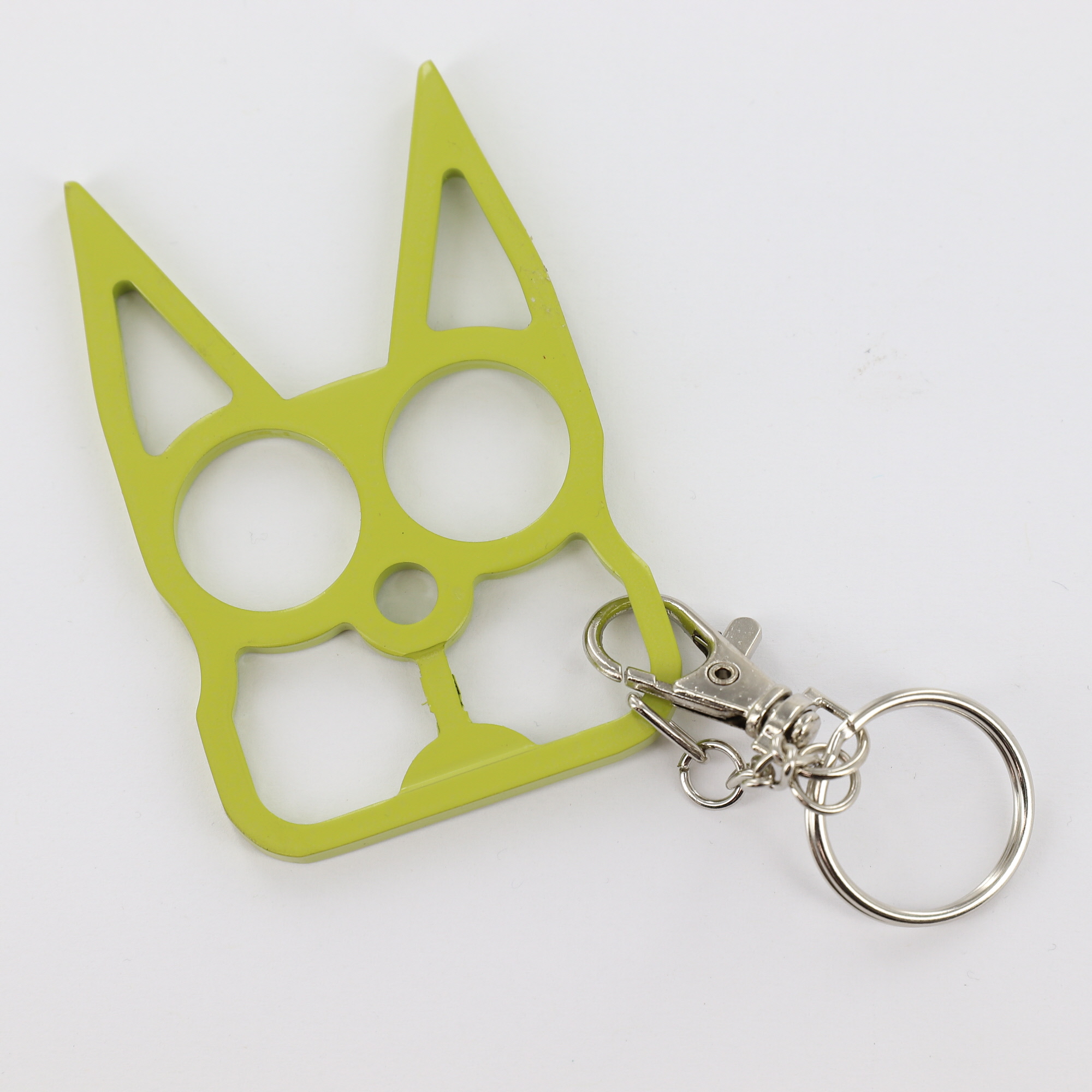 Cat Self Defensive Key Chain Chartreuse Green