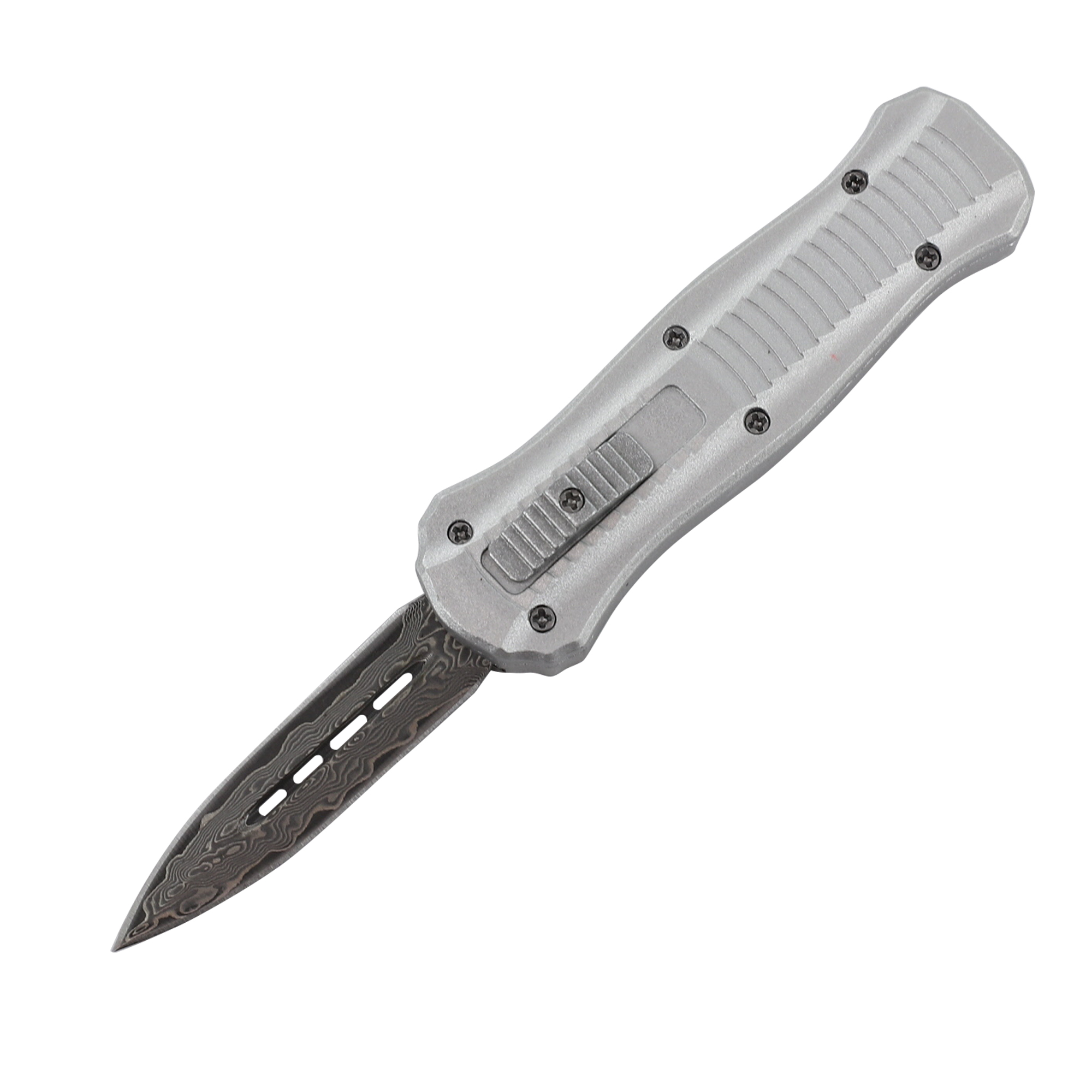 Malibu Butcher Compact Damascus Steel Automatic OTF Knife