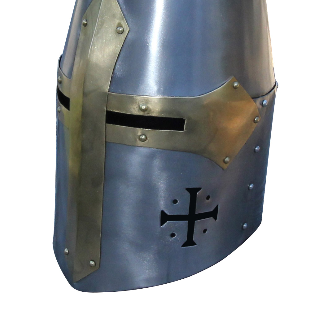 Late Twelfth Century 20g Steel Crusader Templar Knight Great Helm