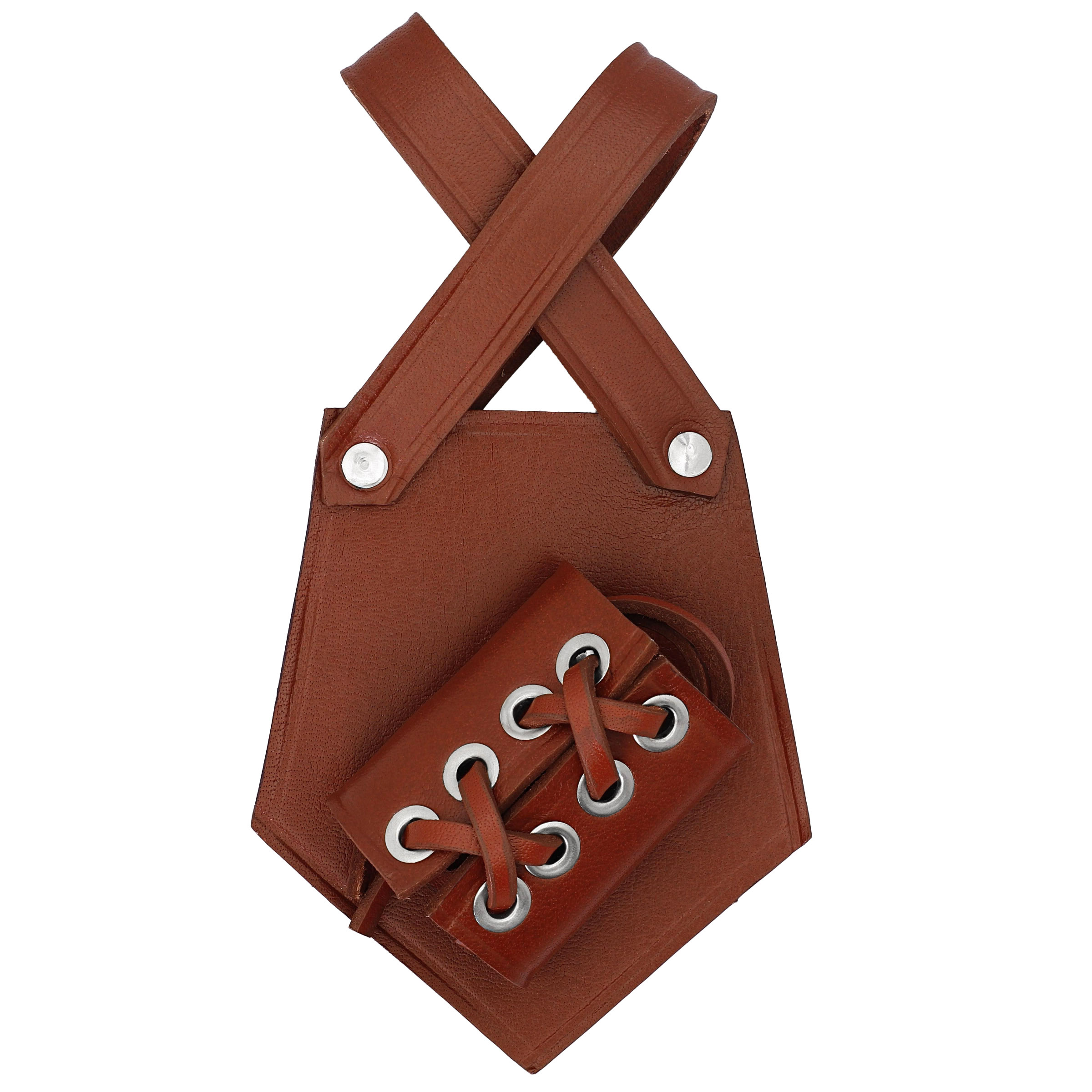 Left-Handed Loyal Support Adjustable Maroon Genuine Leather COSTUME Cosplay Functional Belt Holder D
