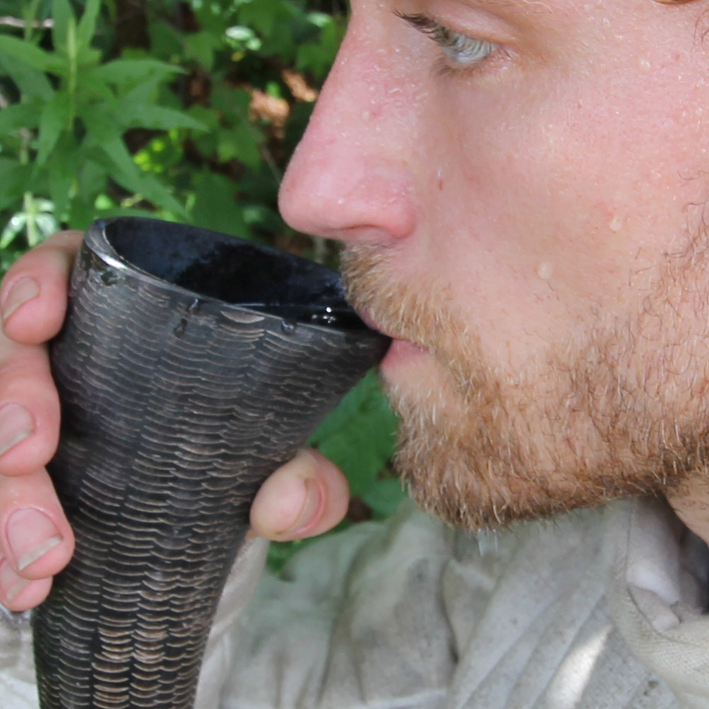 BUFFALO Black Drinking Horn