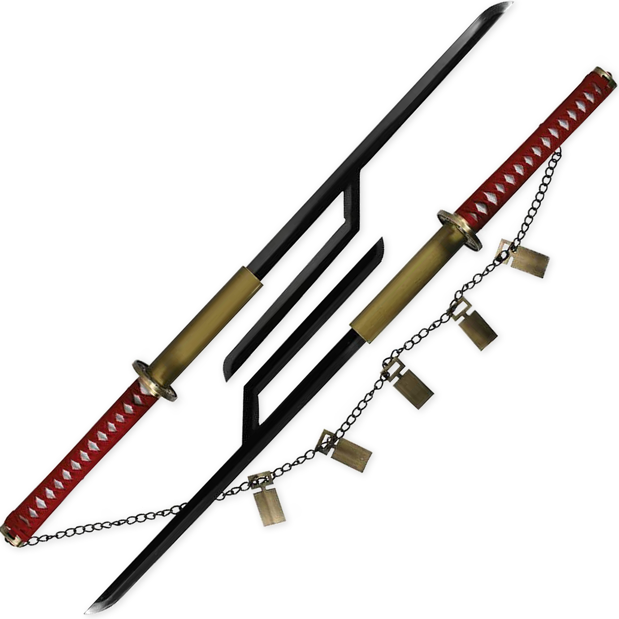 Anime Decorative Replica Captain Twin Chain SWORDs